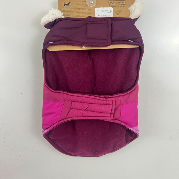 Pup Crew Dog Apparel Puffer Vest Pink Purple Size M NWt Winter Coat - Picture 2 of 5